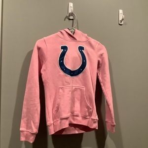 NFL Colts Girls Hooded Sweatshirt Size Medium Pink